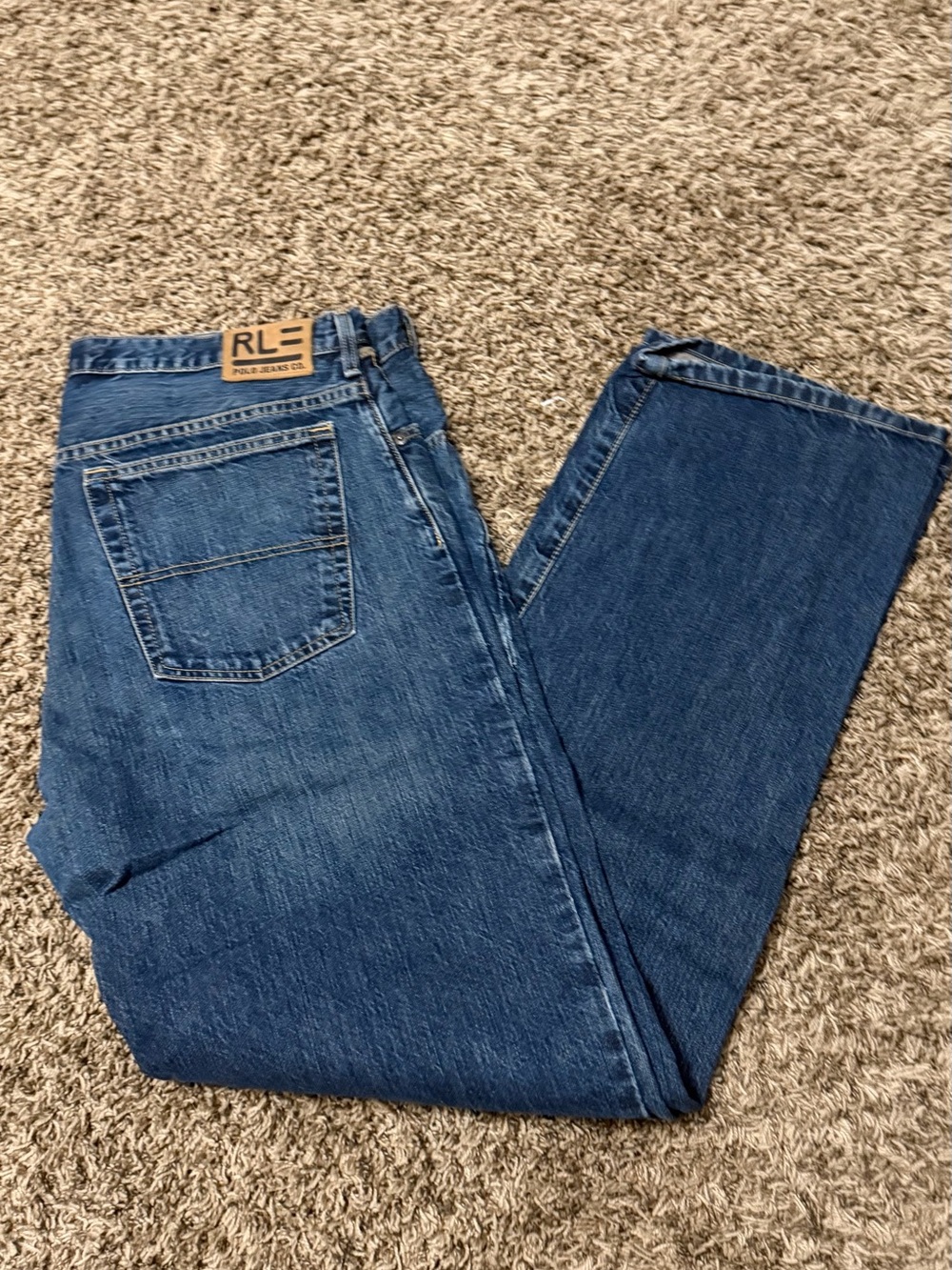 Ralph Lauren Relaxed Fit Indigo Men's Jeans 34x34